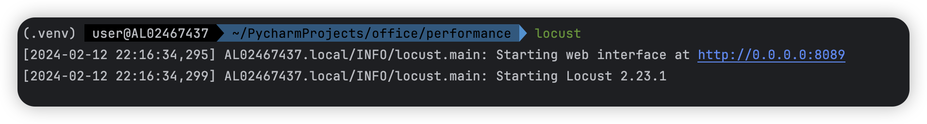 locust command